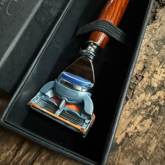 Imperium Shaving Handmade Cocobolo Luxury Razor - Fits Gillette Mache 3/Fusion - Picture 2 of 5